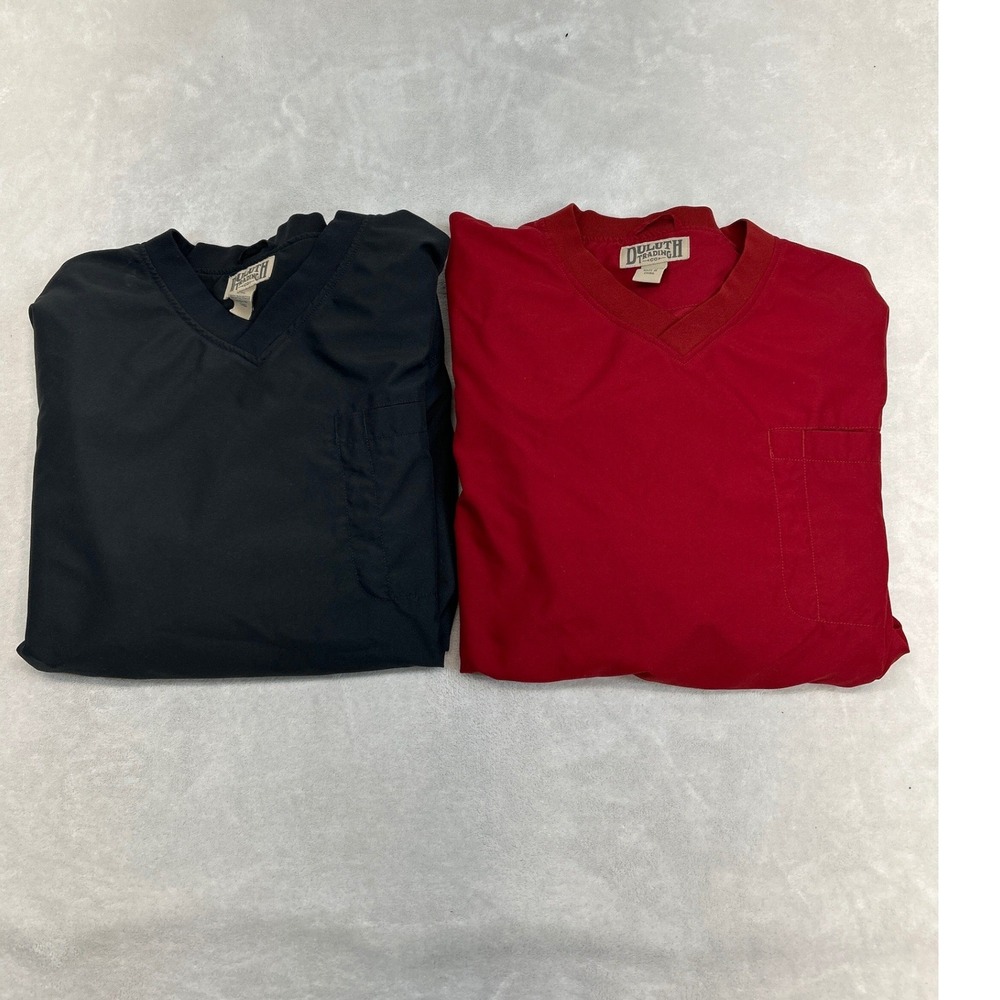Duluth Trading Co Windbreaker Pullover Men 2XL Red Black 2pcs Lot Golf Gorpcore